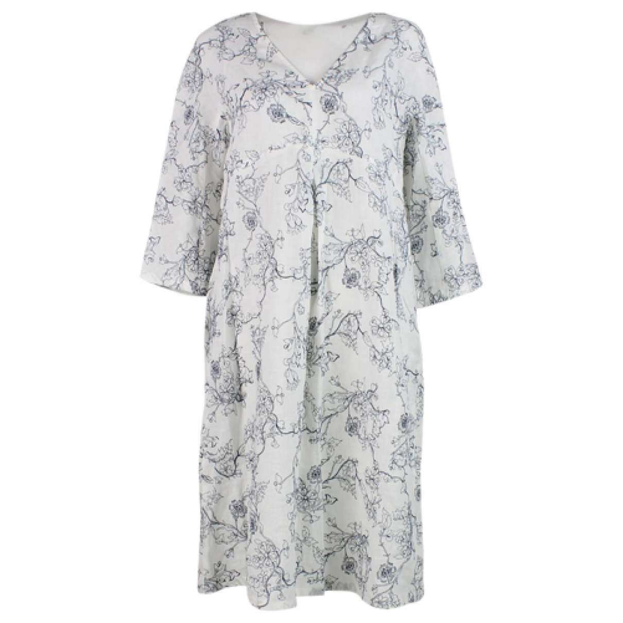 Linen dress Max Mara Studio White size 